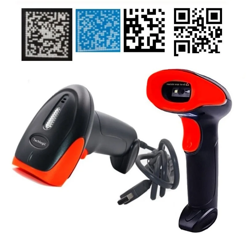 Techlogic-USB Wired Bar Code Reader, Barcode Scanner, CCD Image, QR, PDF417 Data Matrix, Data Collecter, 1D, 2D