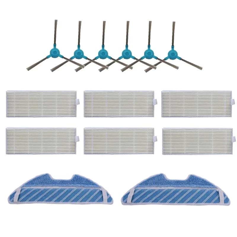 Thay Thế Bàn Chải Cạnh Bên Cho Cecotec Conga 1290 1390 1490 1590 Bụi Bộ Lọc Hepa Chổi Lau Nhà Miếng Lót Robot Hút Bụi Phụ Tùng