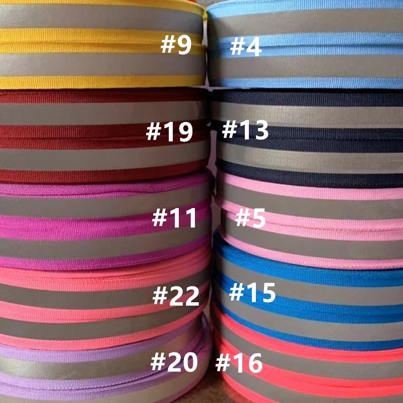 50 Yards/Lot 2cm Wide High-Brightness Safety Silver Reflective Sewing On Fabric Tape Strap Vest Webbing Night Light Warning Belt