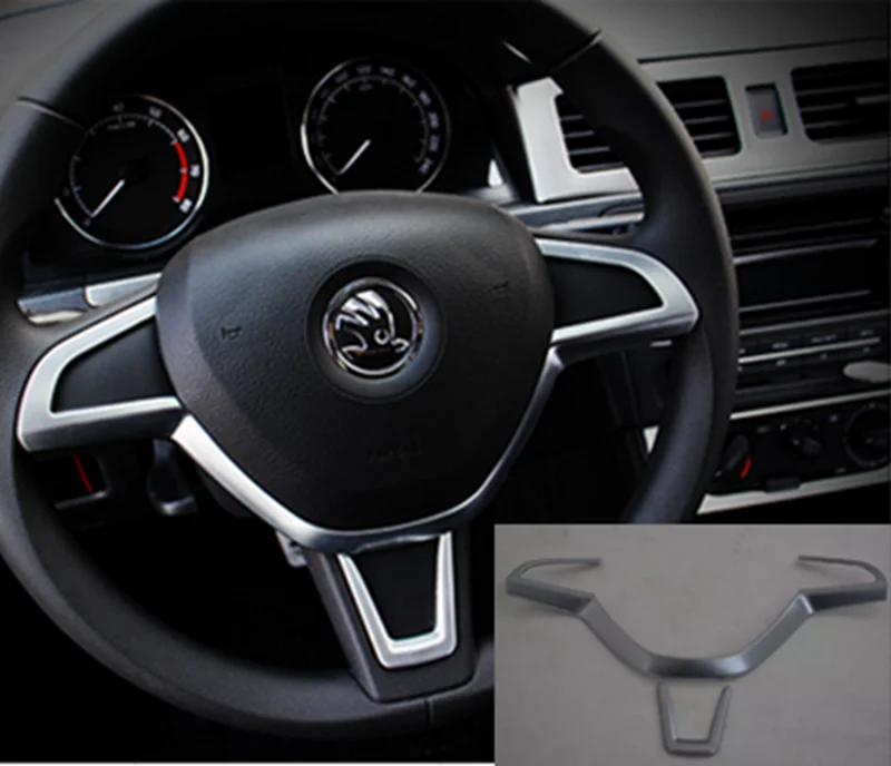 

For Skoda Rapid Spaceback Rapid Yeti Car steering wheel decoration sequins car interior
