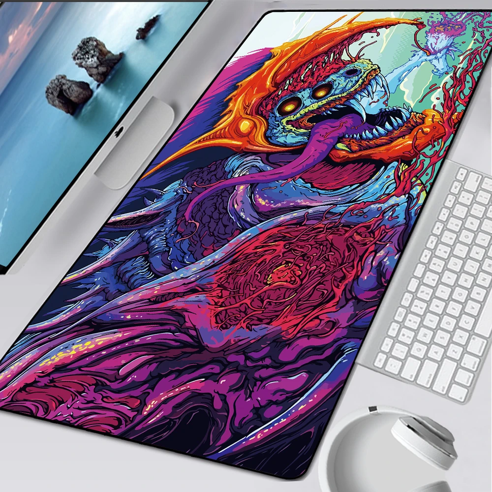 

900x400mm Hyper Beast XXL Mousepad CS GO Overlock Edge PC Computer Gaming Mouse Pad XXL Rubber Mat Non-slip Keyboard Mouse Mat