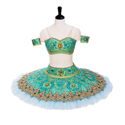 Oriental Style Le Corsaire Odalisques Professional Ballerina Dress Green Tutu Nutcracker Ballet Costume BT694