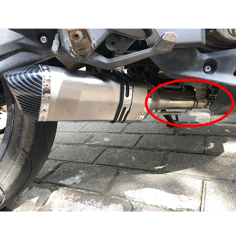 Slip-on For CFMoto NK400 CF NK 400 650 Middle pipe Motorcycle Exhaust Link Front Tube Escape Moto Motorbike Scooter all year