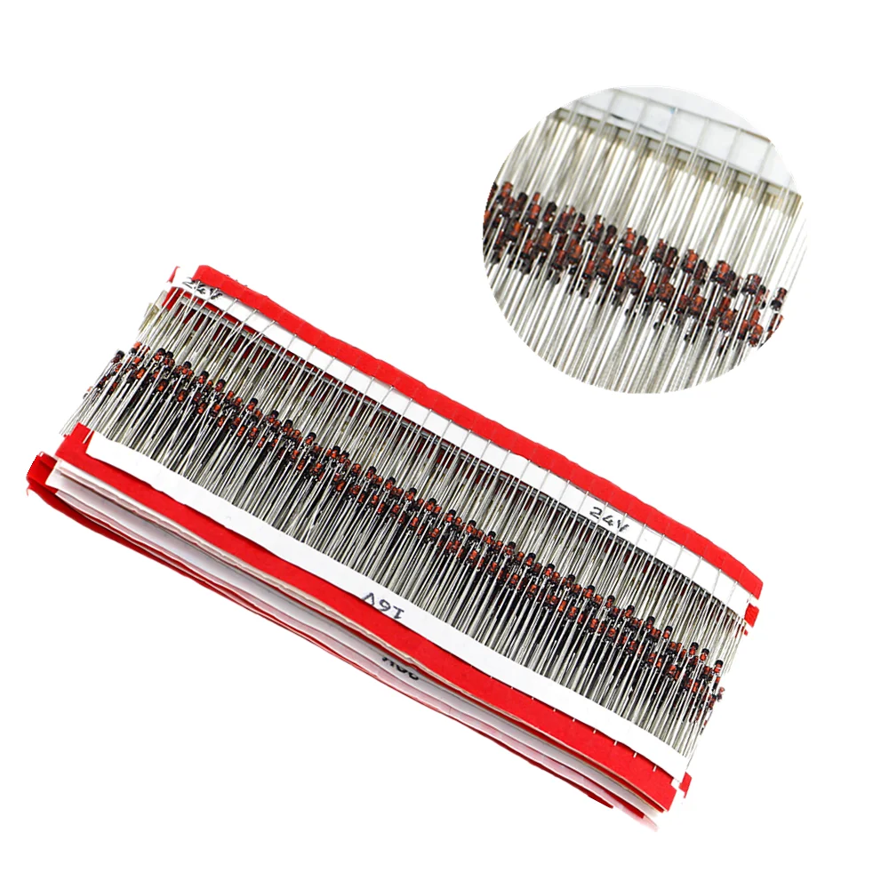 1020pcs 34 value high-voltage Zener diode 0.5W 2V~47V 1/2W Zener diode kit