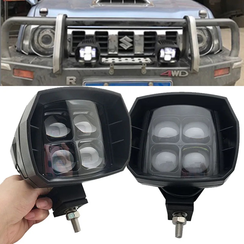 

1x Motorcycle Headlight 5” 60W Led Work Spot Flood High-Low Beam Driving Lights 12V 4x4 Offroad Boat Truck SUV ATV For Jeep