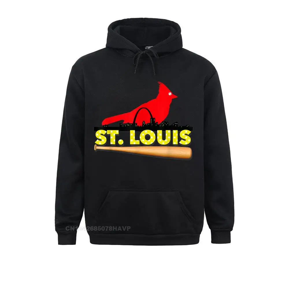 Saint Louis Red Cardinal Tshirt Eye Bird Ball And Skyline Long Sleeve Hoodies Summer Fall Men Sweatshirts Casual Hoods Fashion