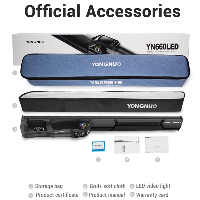 YONGNUO YN660LED มือถือ LED Video Light Touch ปรับ Bi-colo 2000-9900k สี RGB รีโมทคอนโทรลสินค้าใหม่โคมไฟ