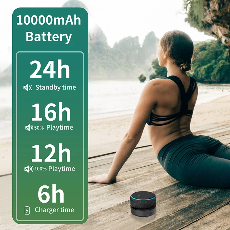10000mAh قاعدة بطارية لأمازون صدى دوت 3 3rd الجنرال أليكسا حامل مكبر الصوت جبل شحن بنك الطاقة المحمولة