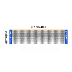 Filet sans support pour balle de Tennis, 6m, pliable, simple, de haute qualité, offre spéciale