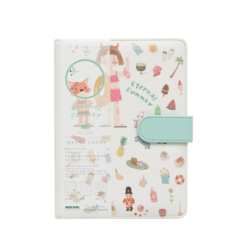 Macaron Fresh Full-color Page Hand Ledger Illustration Inner Page Journal Weekly Monthly Schedule Notepad