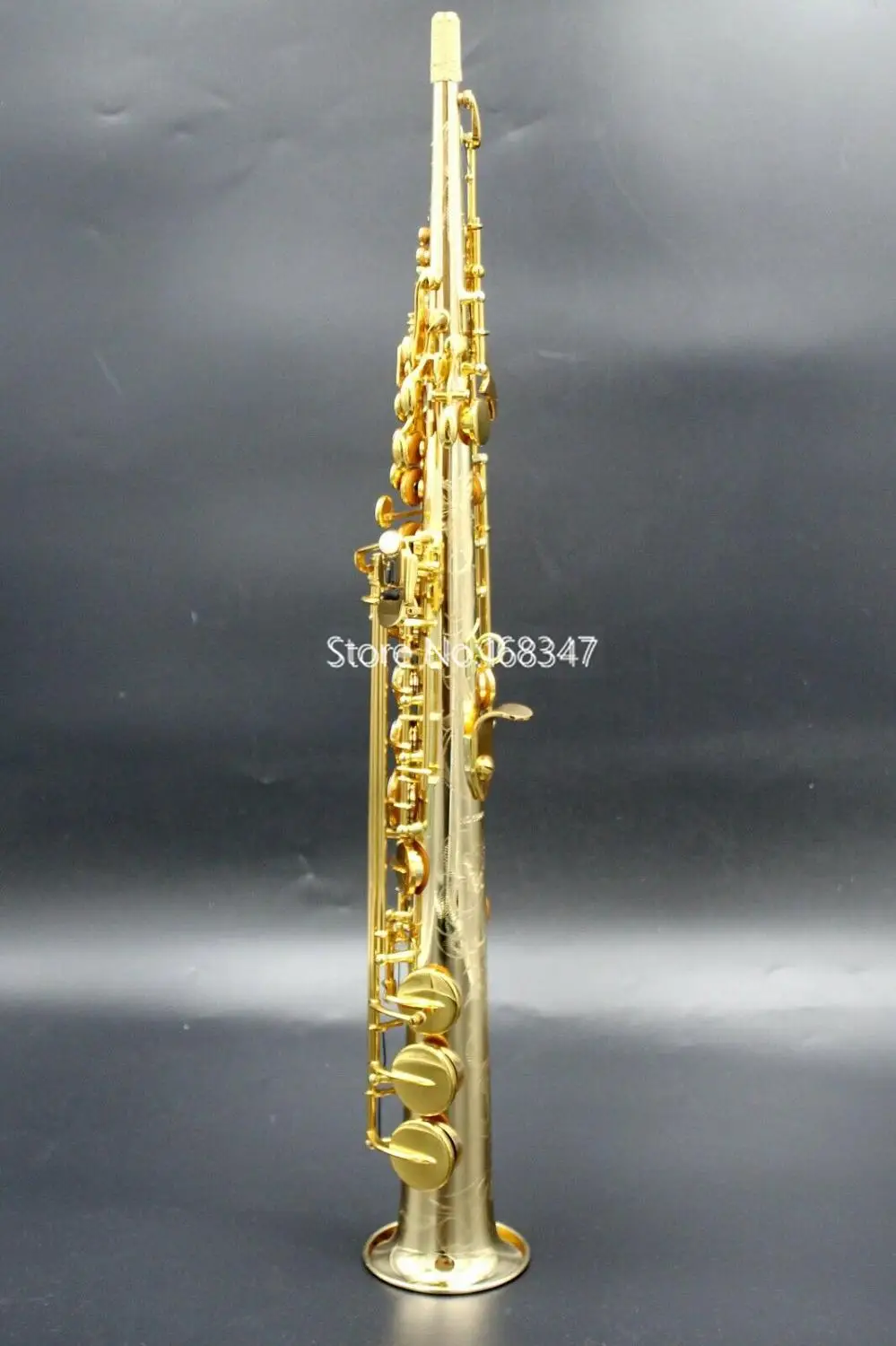 Hot Selling straight Soprano Saxophone B Flat lacquered copper body Professional musical instrument with Case free Shipping