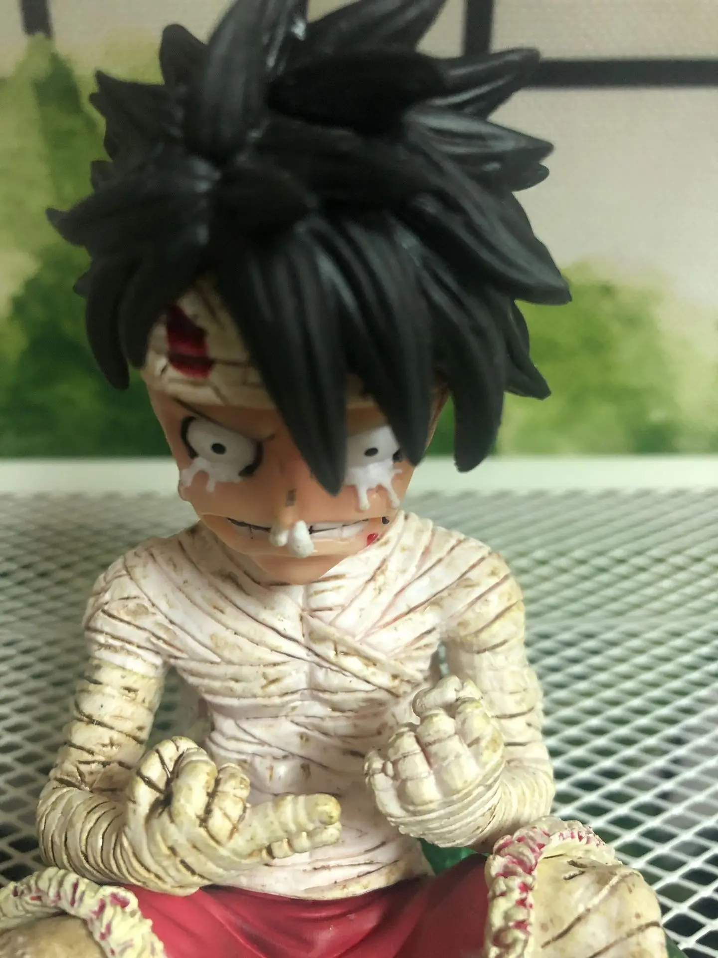 Anime One Piece Luffy Mulut Terbuka Diam Menangis Luffy Perban Luffy Peringatan Edisi Garasi Kit Model