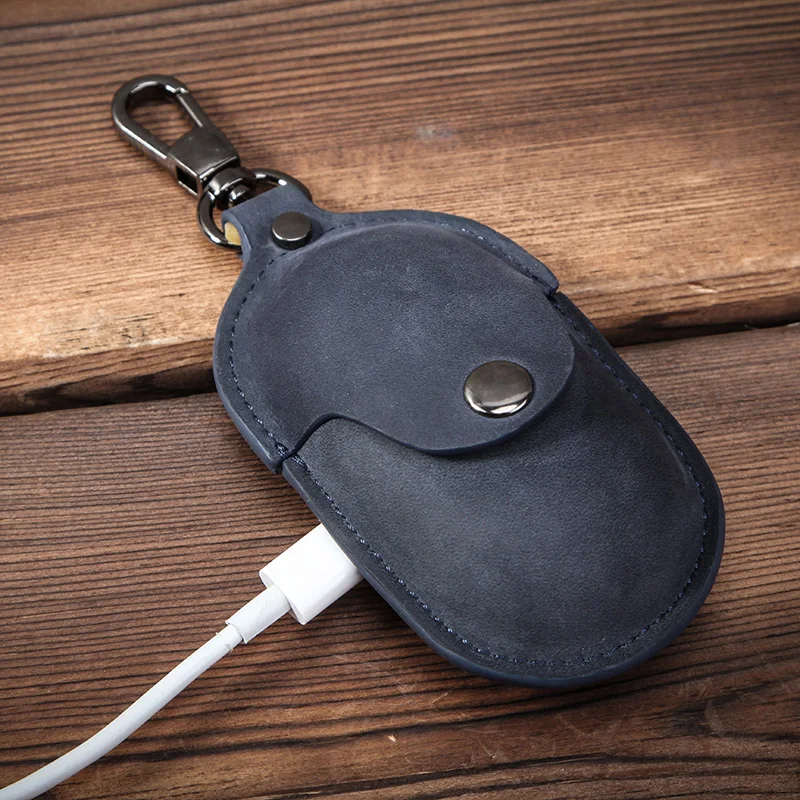 Luxury genuine cowhide leather retro wireless earphone case for SAMSUNG Galaxy Bud vintage casual hasp coin purse women mini bag