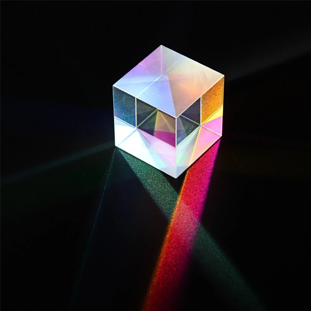 Optical Glass Square Prism 5mm Cubic Science Cube Optical Prisma Photography with Hexahedral Prism Home Decoration Prism Glass