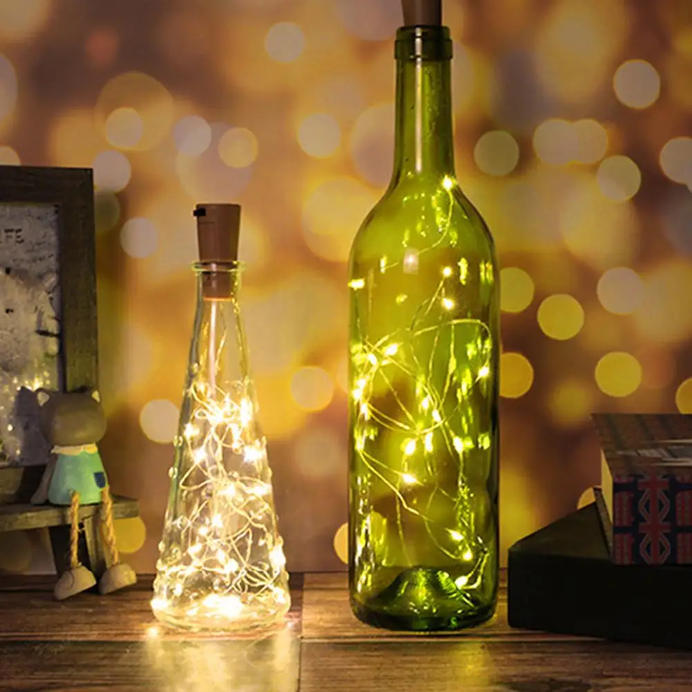 10Pcs/Set Attractive Exquisite ABS Wine Bottle Lamp Lovely Lipstick Shape Wine Bottle Light for Party Wine Bottle Light