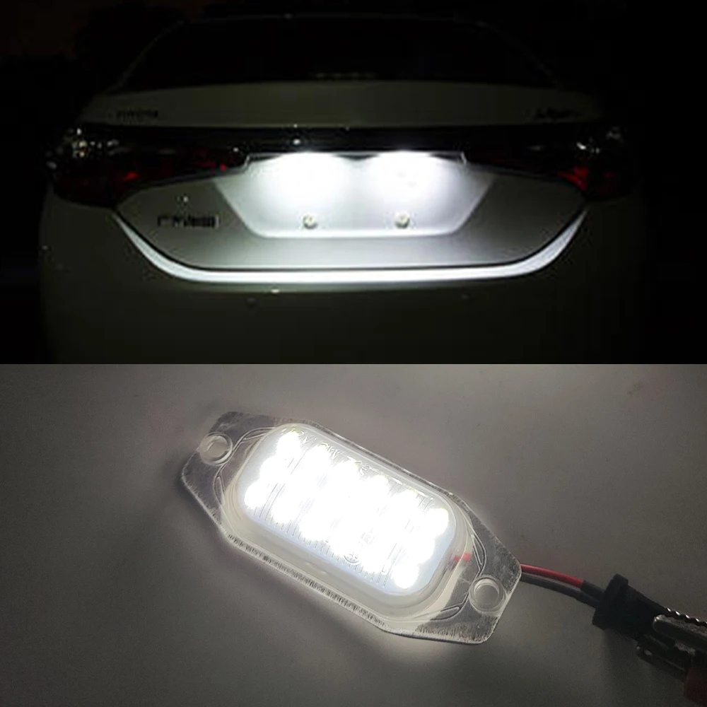 2Pcs Led License Plate Lights For Toyota Land Cruiser Fj80 91-97 Lexus LX450 96-98 Prado 10-16 Number Plate Lamp Bulb