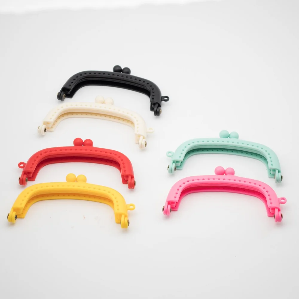 1Pc Fashion Candy Color Resin Coin Purse Bag Arc Frame Kiss Clasp Lock Handbag 8.5cm Hot Sale Bag Parts & Accessories