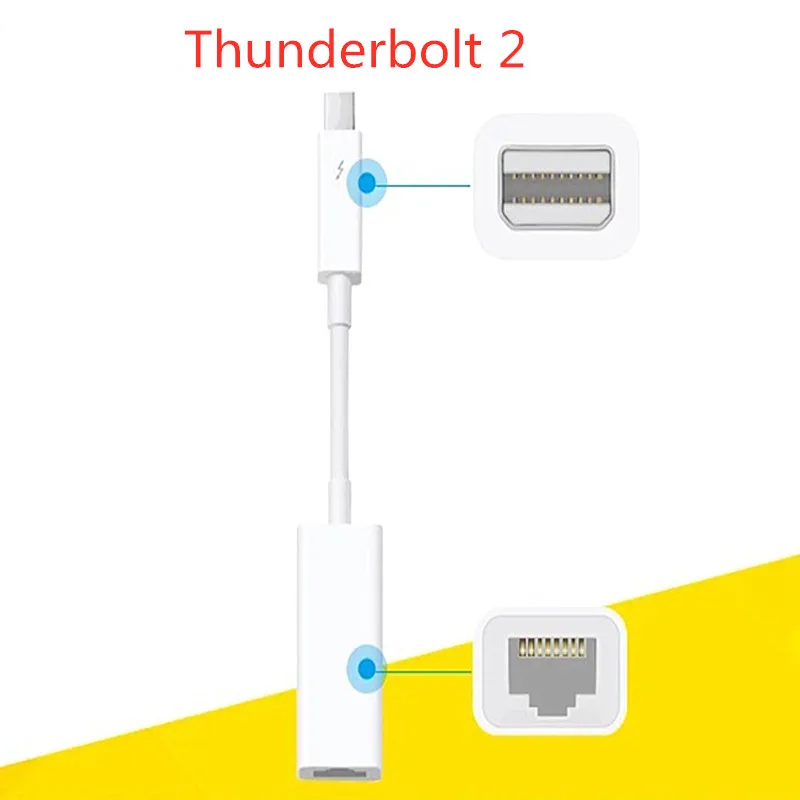 Konwerter Gigabit Ethernet KHY Thunderbolt 2 Konwerter portu Apple Lightning Konwerter przewodu RJ45 A1433