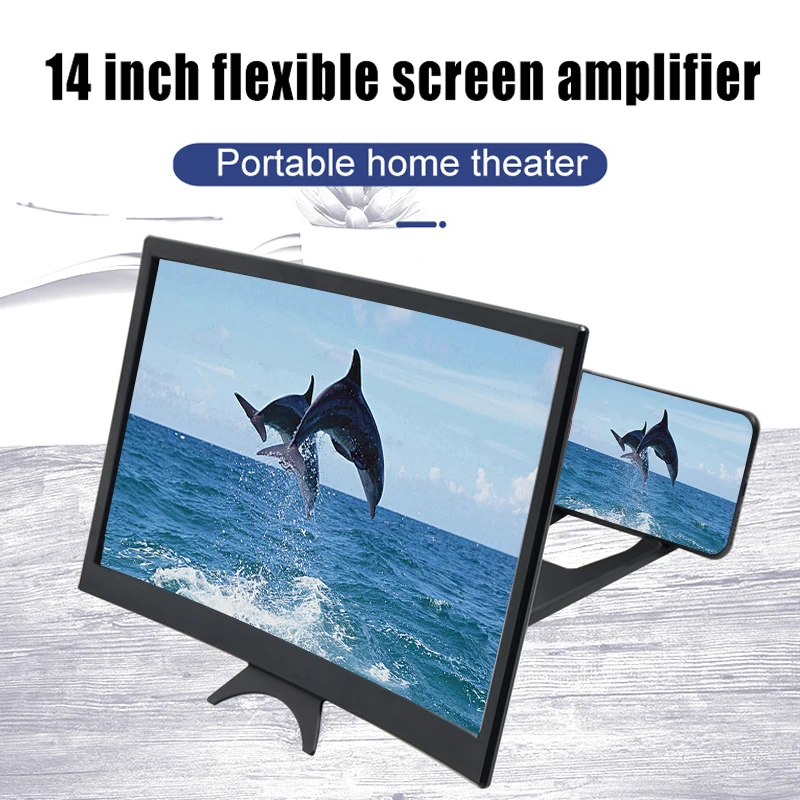 12/14inch  HD Phone Screen Magnifier Curved Screen Magnifier Video Magnification Mobile Screen Amplifier увеличитель для телефон