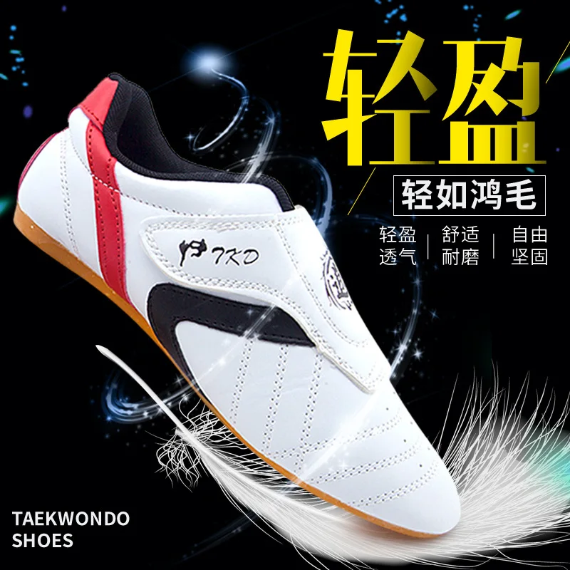 Chaussures unisexes de Taekwondo pour adultes et enfants, baskets respirantes de combat et de Kung Fu, chaussures de Sport à semelle souple