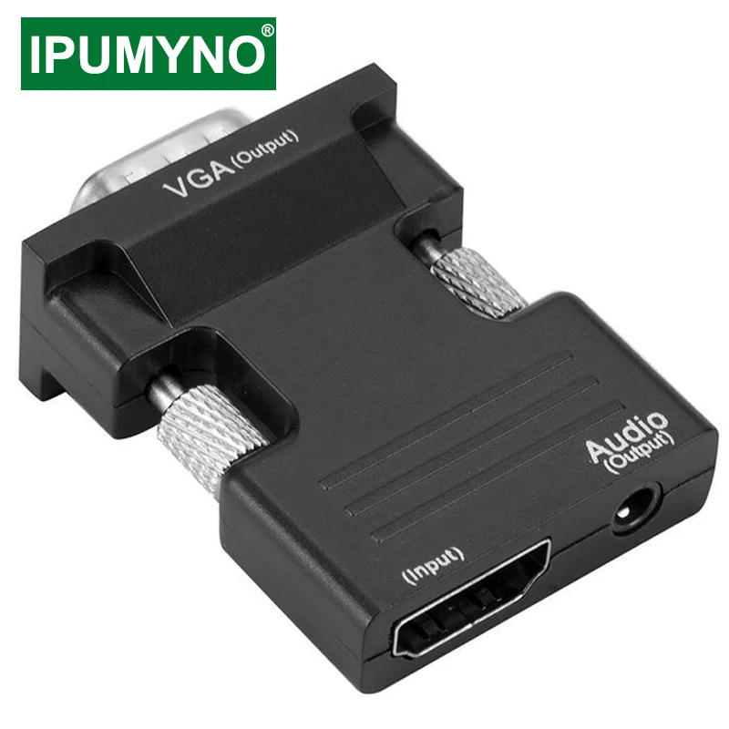 Адаптер HDMI/VGA, ТВ-приставка, 1080P, ПК, разъем Aux 3,5, видео и аудио кабель, конвертер, проектор, монитор, проектор, порт дисплея