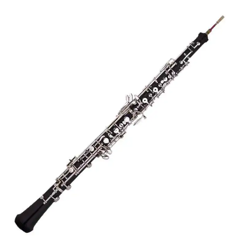 Il belin Professional C Key Oboe Semi-automatic Style Cupronickel Woodwind Instrument with Oboe Reed Gloves Ebony material