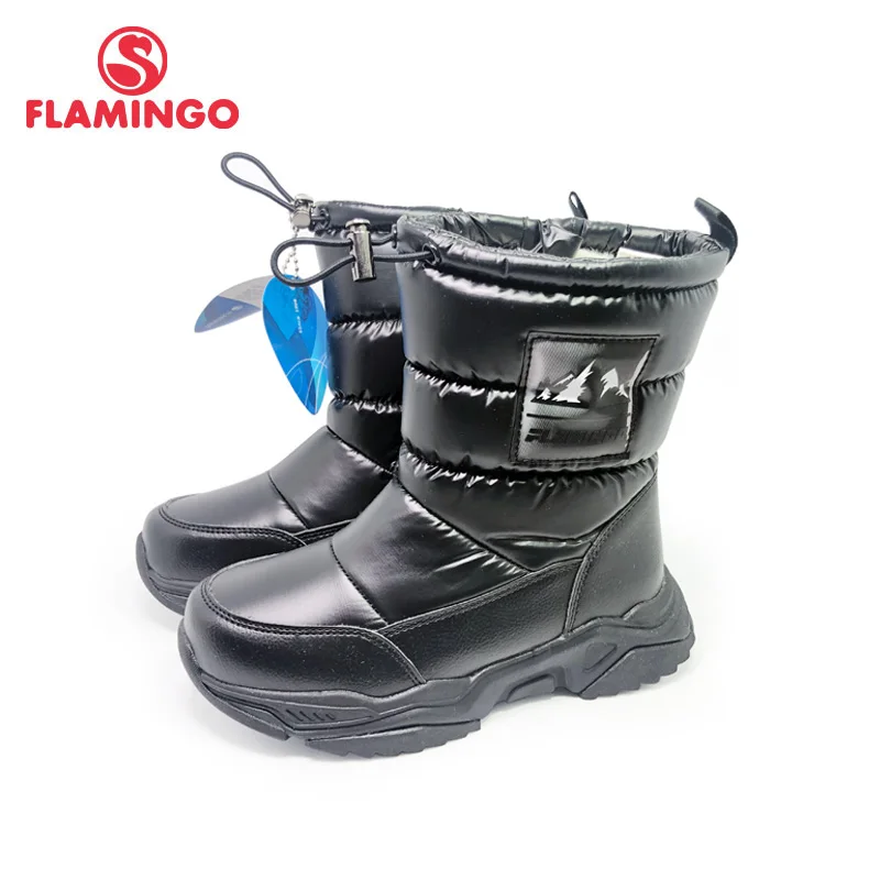 FLAMINGO Winter High Quality Mid-Calf Wool Keep Warm Kids Shoes Anti-slip Snow Boots for Boy Free Shipping 202D-F1-2086