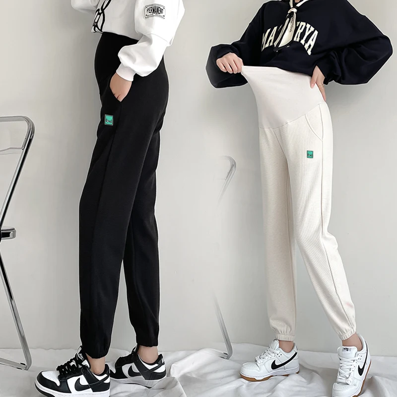 

Make pregnant women pants elastic waffle autumn jin big yards) beam foot leisure pants pants pants