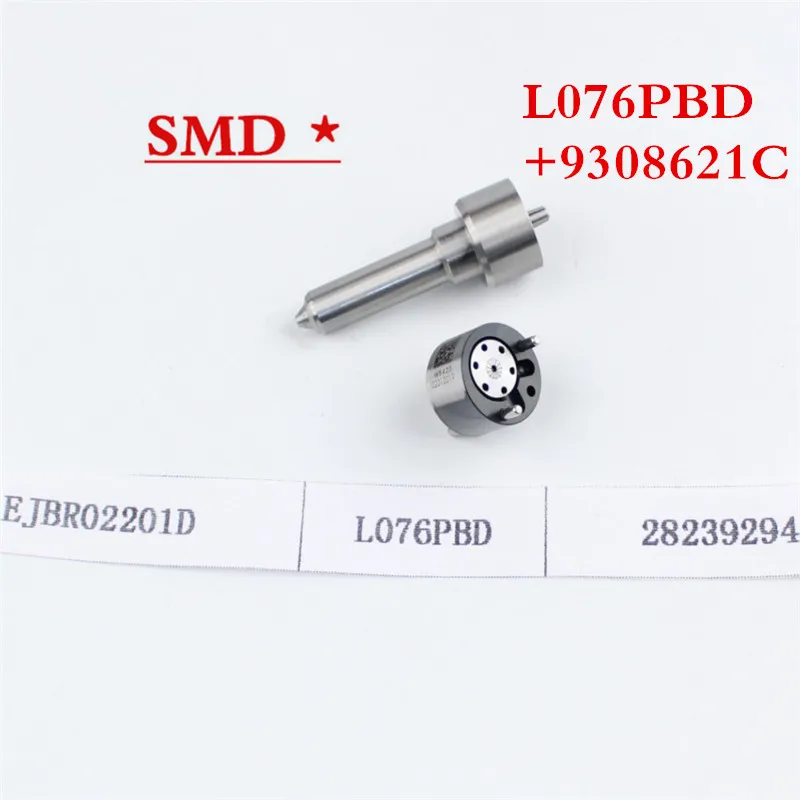 New L076PBD nozzle + control valve 9308621C , diesel injector repair kit, common rail injector EJBR02201D sold with high quality