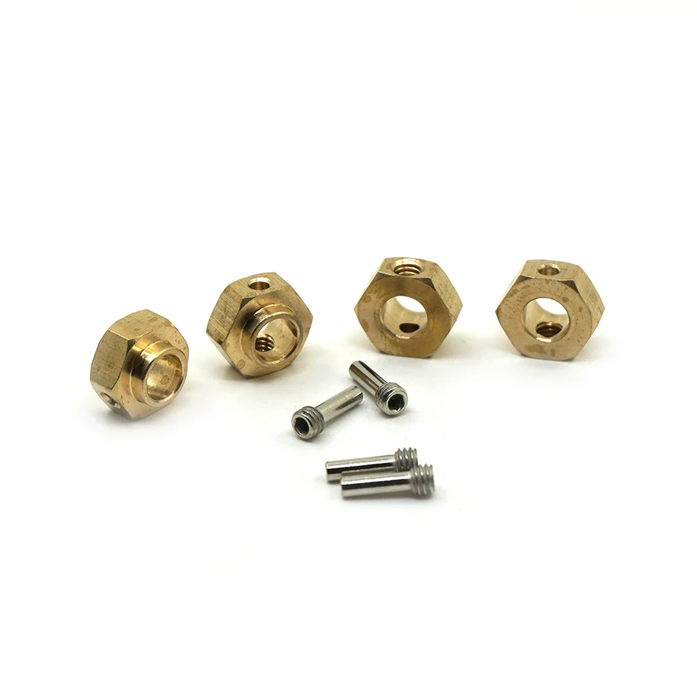 AXSPEED 5/8/9/10/11/12/15/20 mm schweres Messing 12 mm Radnaben Sechskant verlängerter Adapter für TRX-4 TRX-6 1/10 RC Crawler Autoteile – Detail 12