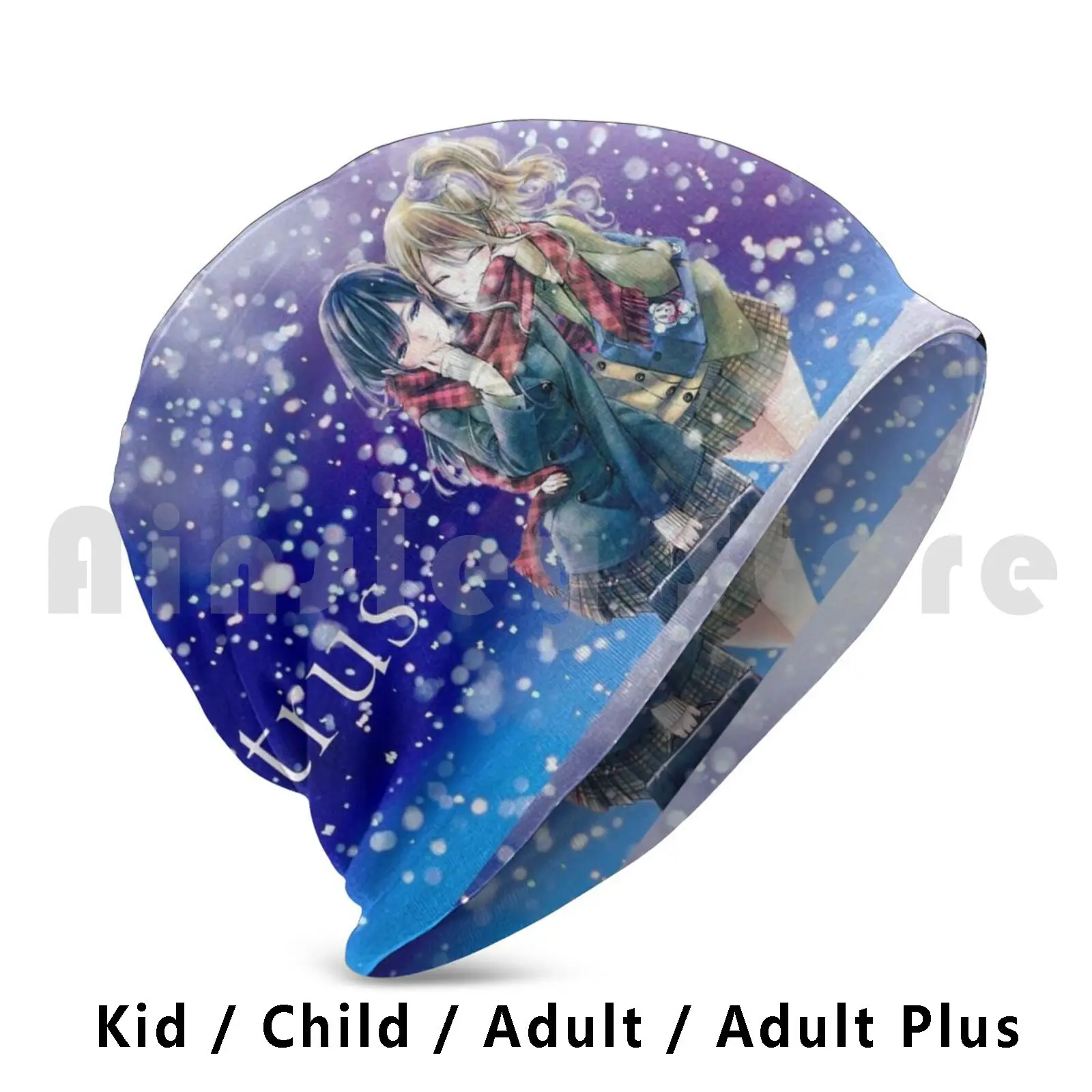 Let It Snow ~ Beanie Hedging Cap DIY Print Cushion Anime Manga Citrus Mei Yuzu Shojo Ai Bloom Into You Anime Girls Snow