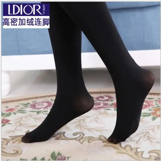 100g 150g 230g 300g 400g 500g Frauen Winter Leggings Verdickt Samt Sexy Hüften Glatte bein Nylon Alle eine Strumpfhosen Schwarz Teint – Detail 7