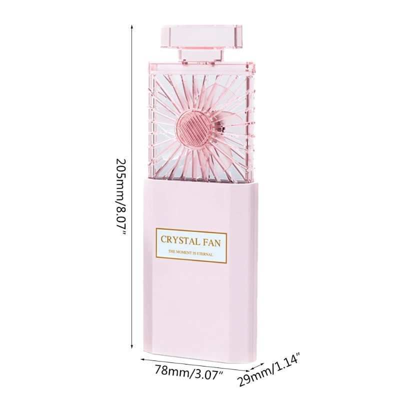 مروحة يدوية صغيرة قابلة لإعادة الشحن ، محمولة قابلة للسحب 3 سرعات مع العطر ، والمراوح الشخصية الصغيرة المحمولة تعمل بالبطارية