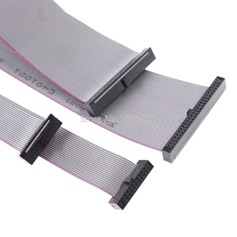 1pcs 1.27mm Pitch 30cm Gray Flat Ribbon Data Cable 6P 10P 14P 16P 20P JTAG ISP Download Cable For 1.27mm Connector