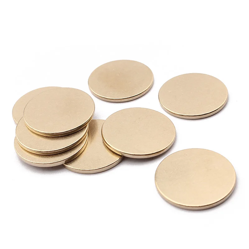 5pcs Raw Brass 25mm Round Blank Stamping Tag Disc Charms 1.8mm thickness For DIY Coin Jewelry Making Accessories