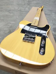 Inheriting the classic light yellow transparent yellow electric guitar can be customized free shipping