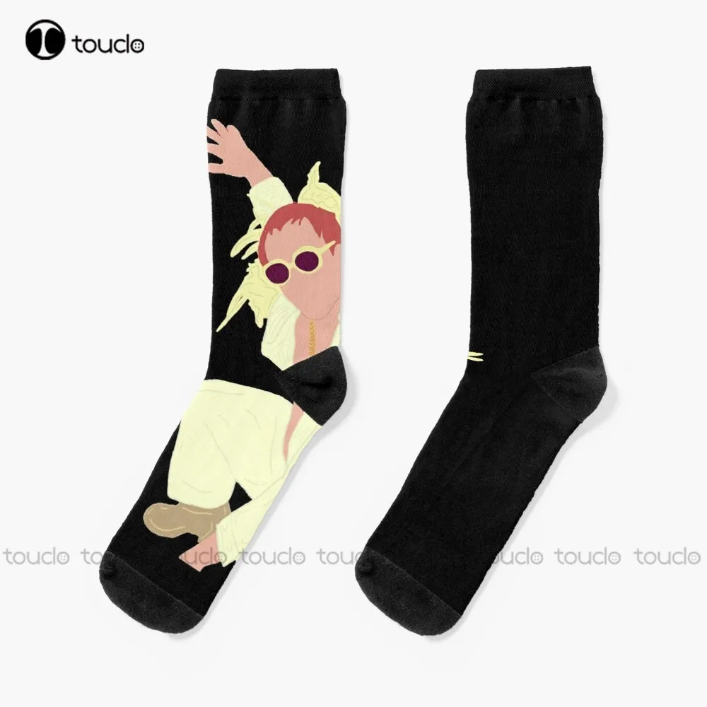 Retro Elton Music John Rock Fans Men Women Socks White Men'S Socks Unisex Adult Teen Youth Socks Personalized Custom