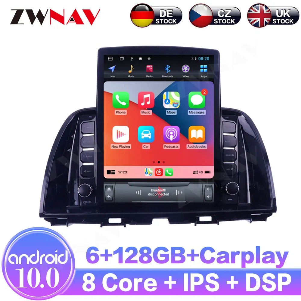 6+128GB Android10.0 For Mazda CX-5 2018+ IPS Touch Screen Receiver Car Multimedia Radio Player Car GPS Navigation DSP Carplay