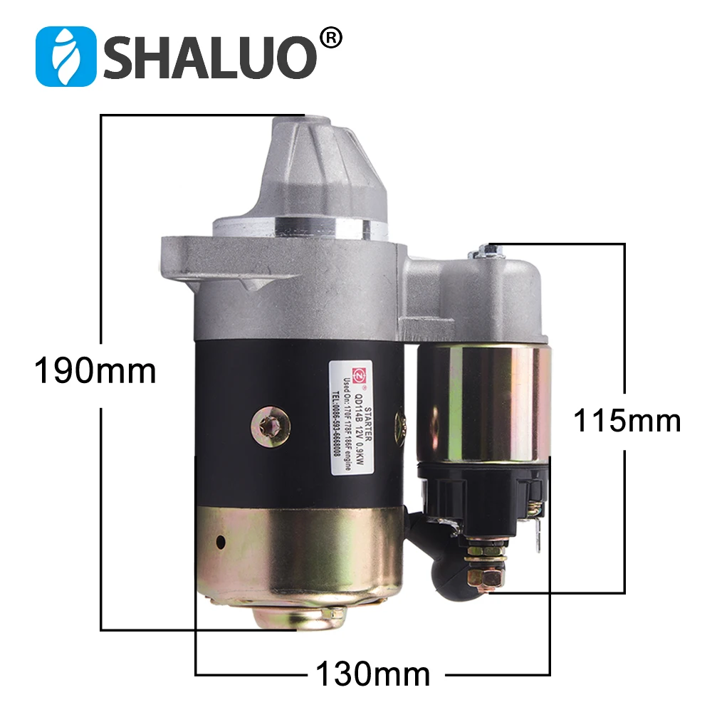 QD114A 12V 0.8KW Diesel Generator Engine Starter Motor Copper Made Motor Electric Genset Parts QD114B 0.9KW 12V