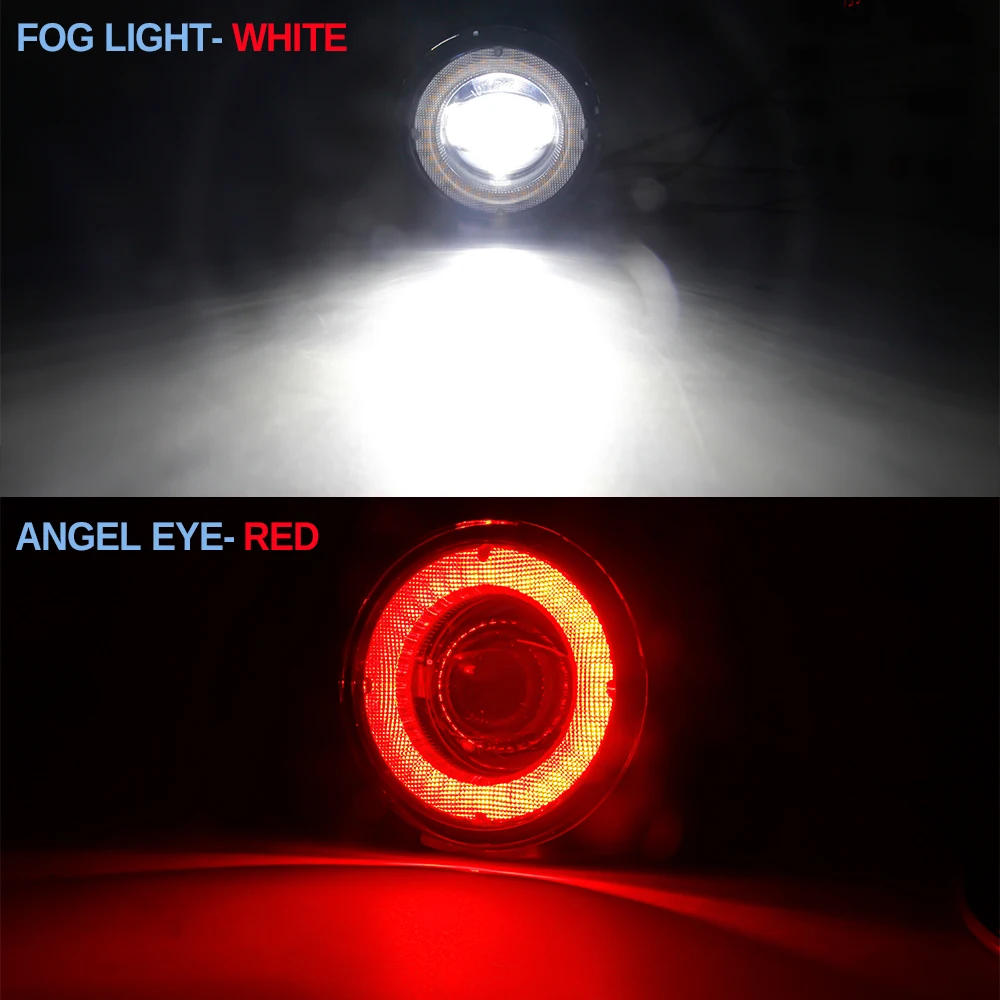 2 Stuks Auto Mistlamp Montage Led Angel Eye Dagrijverlichting Drl 30W H11 12V Voor Mitsubishi Outlander 2006-2019