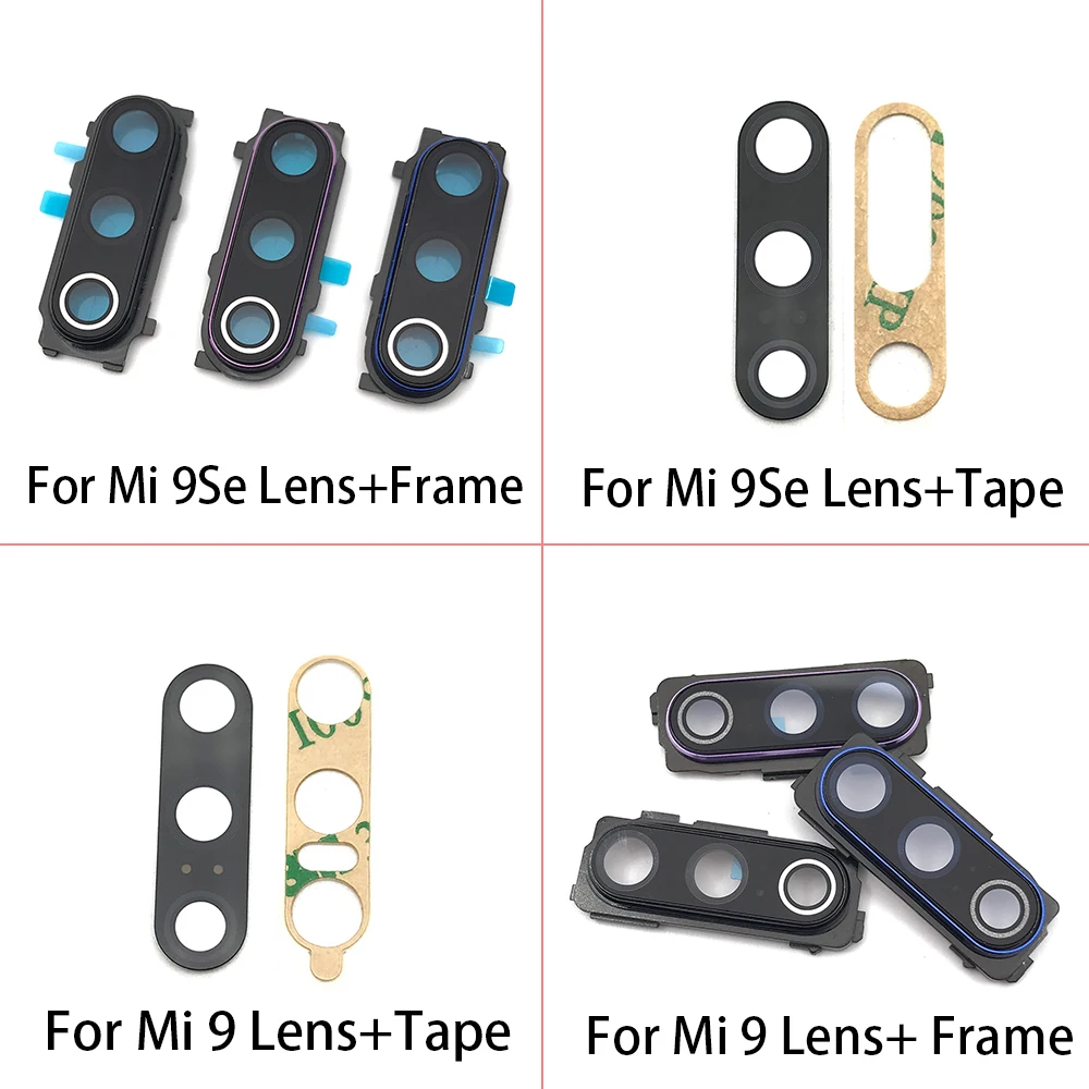 New For Xiaomi Mi9 Mi 9 Se Back Rear Camera Glass Lens Frame Cover With Adhensive