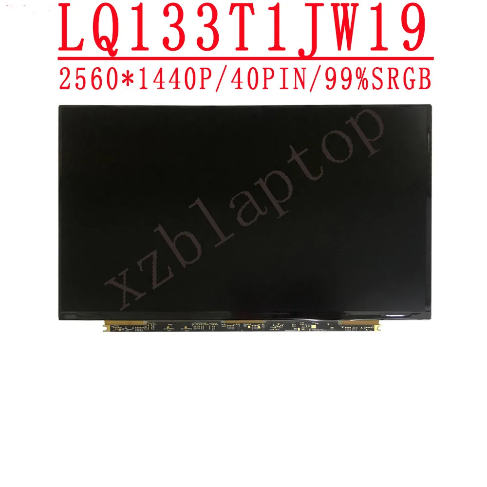 13.3'' 40pin 2560*1440 IPS  LED Display LCD Screen For Sharp LQ133T1JW19 2560*1440 QHD 40Pin Matte Replacement CP655709-02