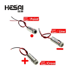 Hot Sale 650nm 5mW Red Point / Line / Cross Laser Module Head Glass Lens Focusable Industrial Class