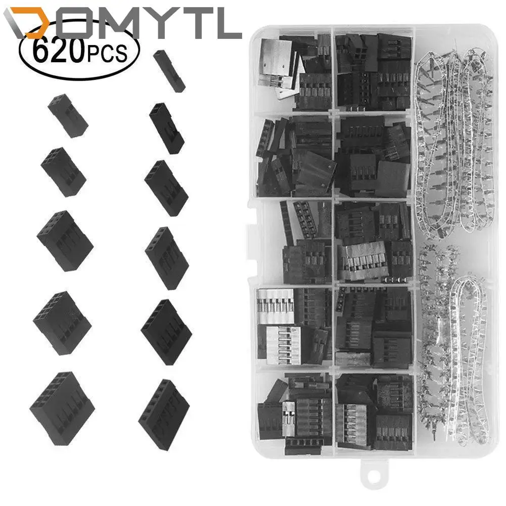 

620Pcs 2.54mm for DuPont Jumper Head Connector Cold Pressed Terminal kit