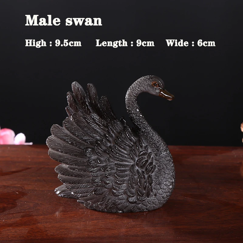 Romantic Swan Resin Color Changing Tea Pet Tea Accessories Household Decoration Adult Toys