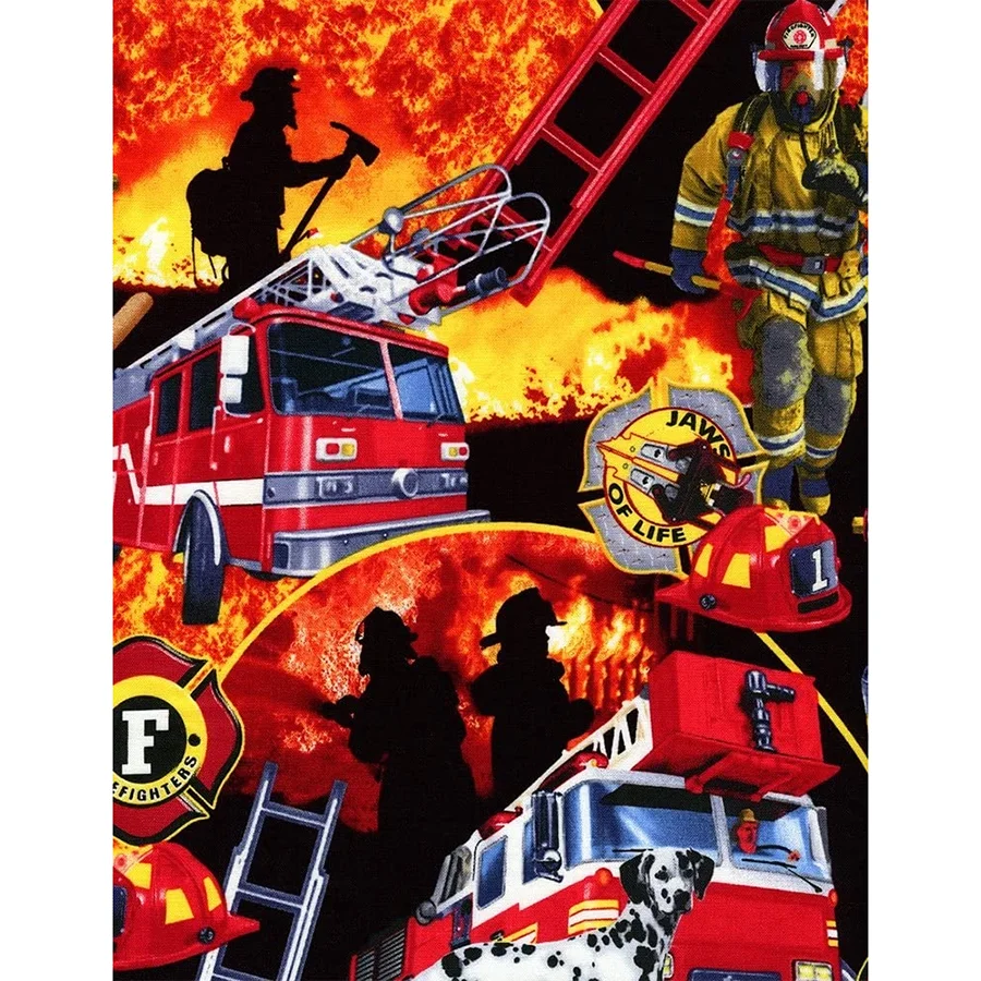 Diy 5D Fireman Fire Truck Firefighter Full Diamond Painting Cross Stitch Kits Art Portrait 3D Paint By Diamonds