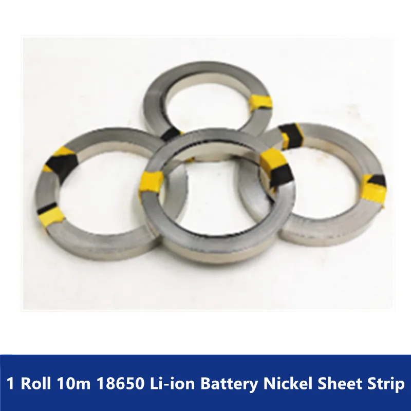 1 Roll 10m 18650 Li-ion Battery Nickel Sheet Plate Nickel Plated Steel Belt Strip Connector spot welding machine Battery welders