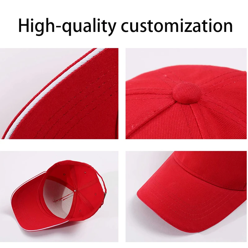 Multicolor golf caps, baseball caps, peaked caps, sports sunshade, pure cotton, five-piece air holes, high-end custom logo hats