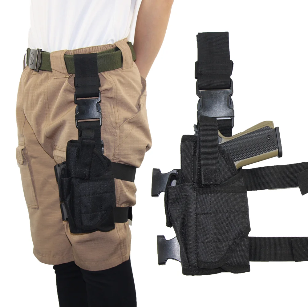 Drop Left/Right Leg Bag For GLOCK 17/M9/P226/CZ 75 Revolver Leg Adjustable Case For Hunting shooting