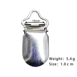 Luo Qiu 10mm Metal Silver garment clips with Plastic teeth Use size attache sucette speenkoord hout (10 pieces/lot)